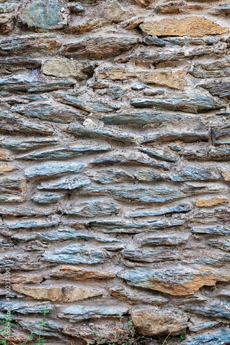 Mediterranean style stone wall