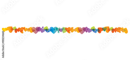 FRISE DE COEURS COLORÉE