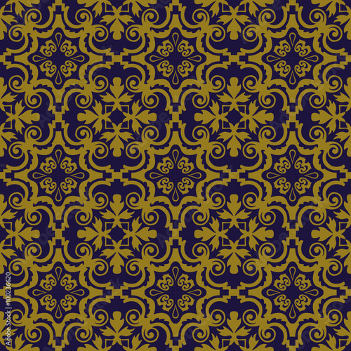 Elegant antique background image of round spiral kaleidoscope pattern. 