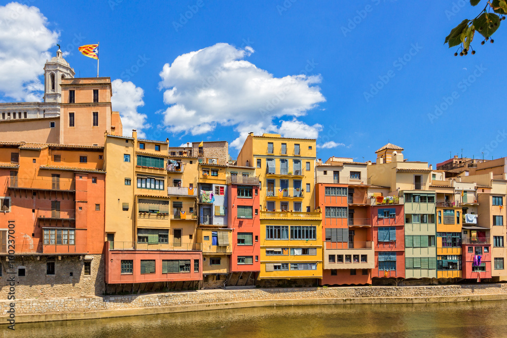 Houses over river in Girona