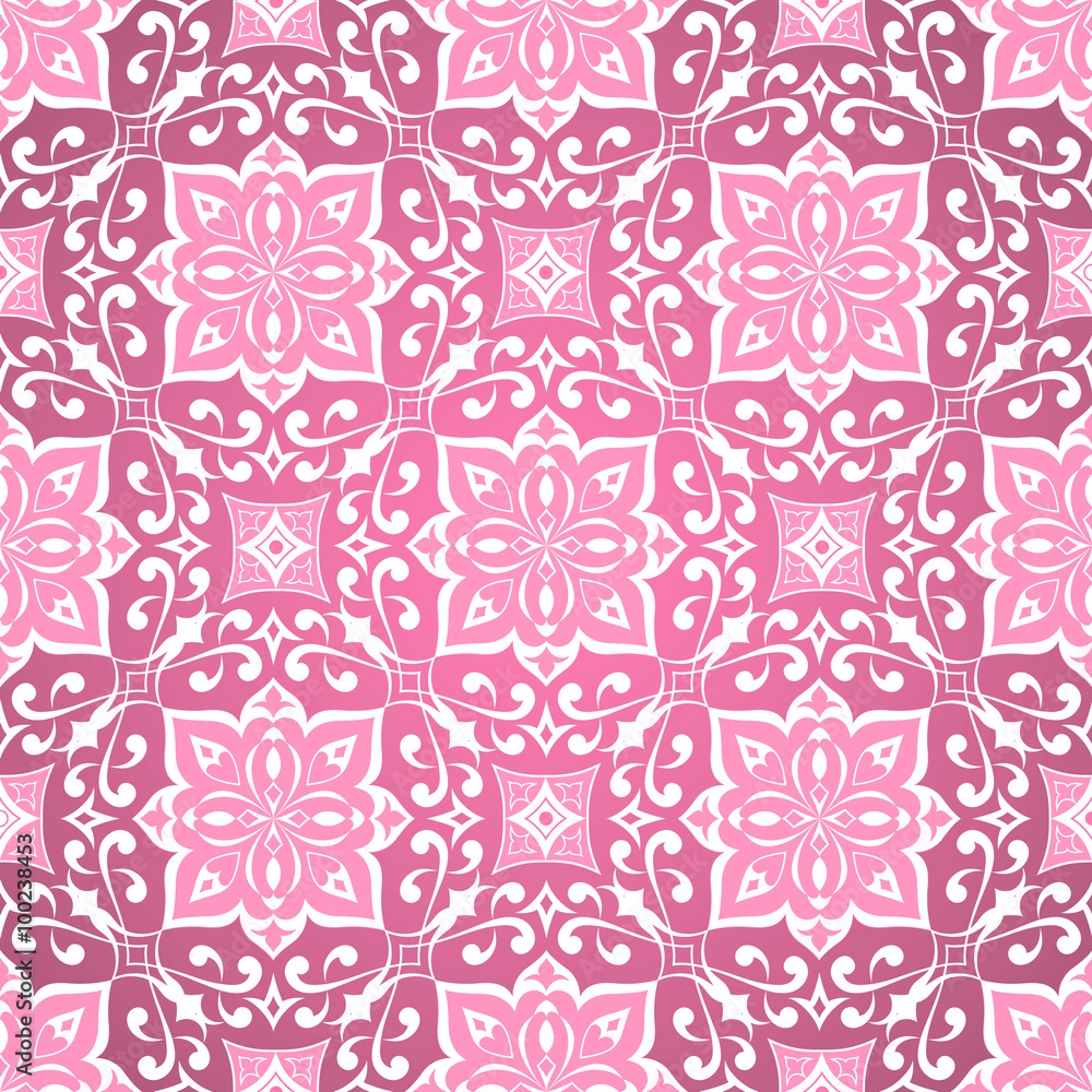 Decorative seamless white texture on pink. Decorative seamless white texture on pink.