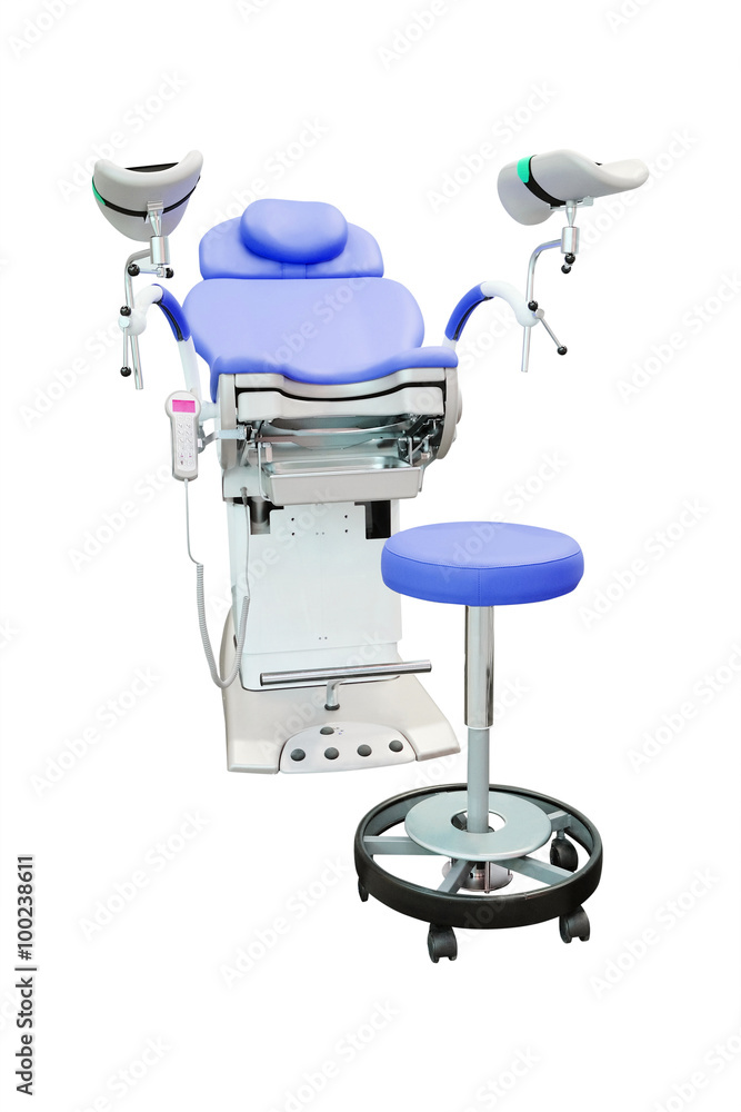 gynecological chair under the white background gynecological chair under the white background