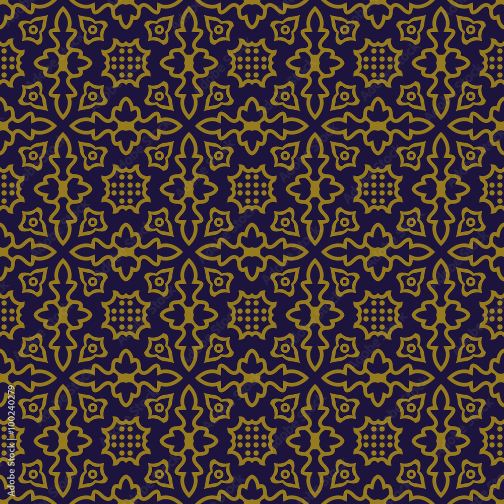 Elegant antique background image of geometry kaleidoscope pattern.
