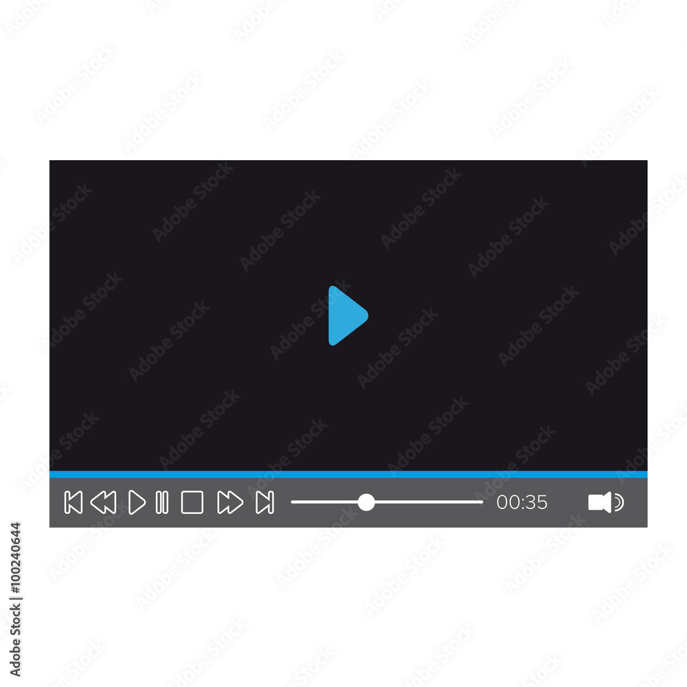 Flat video player for web and mobile apps Flat video player for web and mobile apps