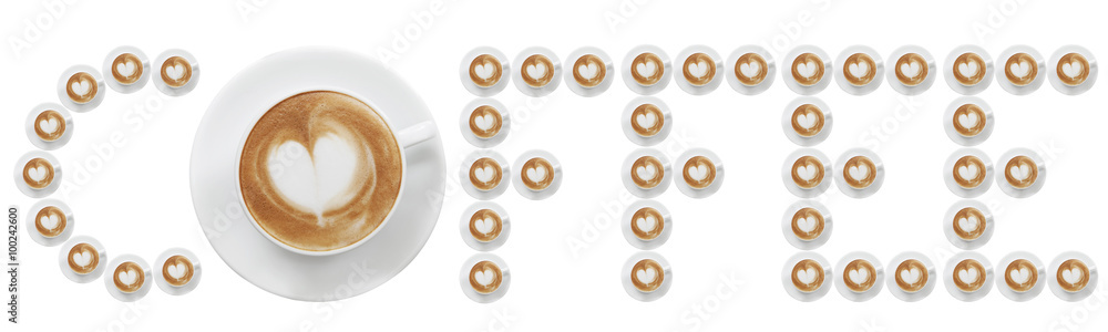 Cups of coffee composed in Cups of coffee composed in