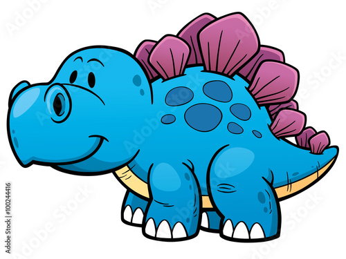 Vector illustration of Cartoon dinosaur