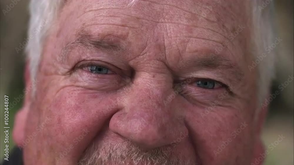 Up close view of older mans watering eyes. Up close view of older mans watering eyes.