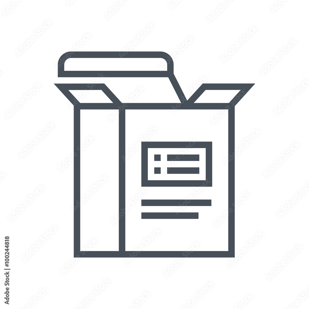 Think outside the box, package icon Think outside the box, package icon