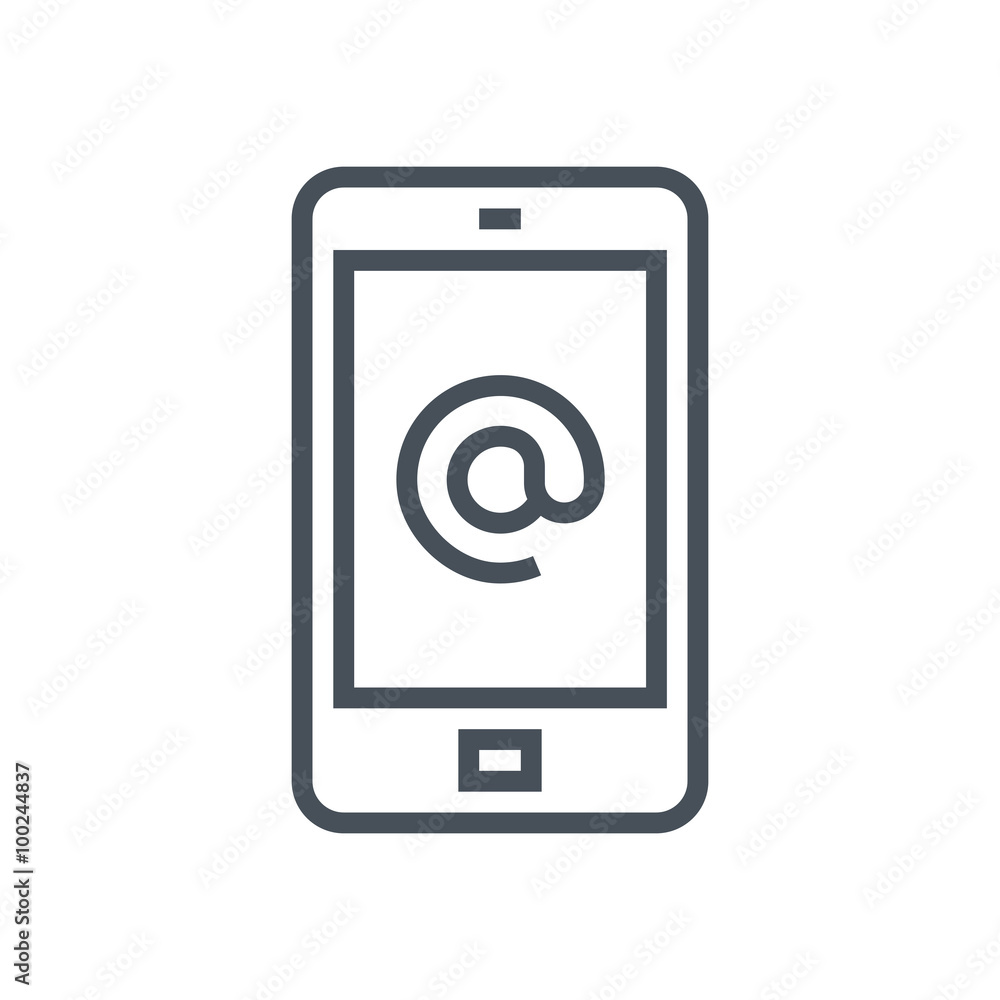 Mobile phone,in box, receive mail icon Mobile phone,in box, receive mail icon