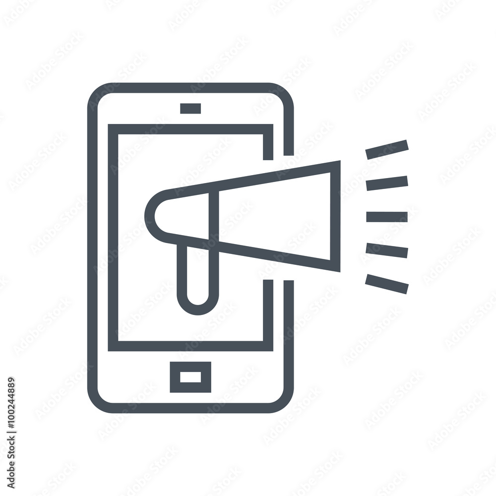 Mobile marketing icon Mobile marketing icon