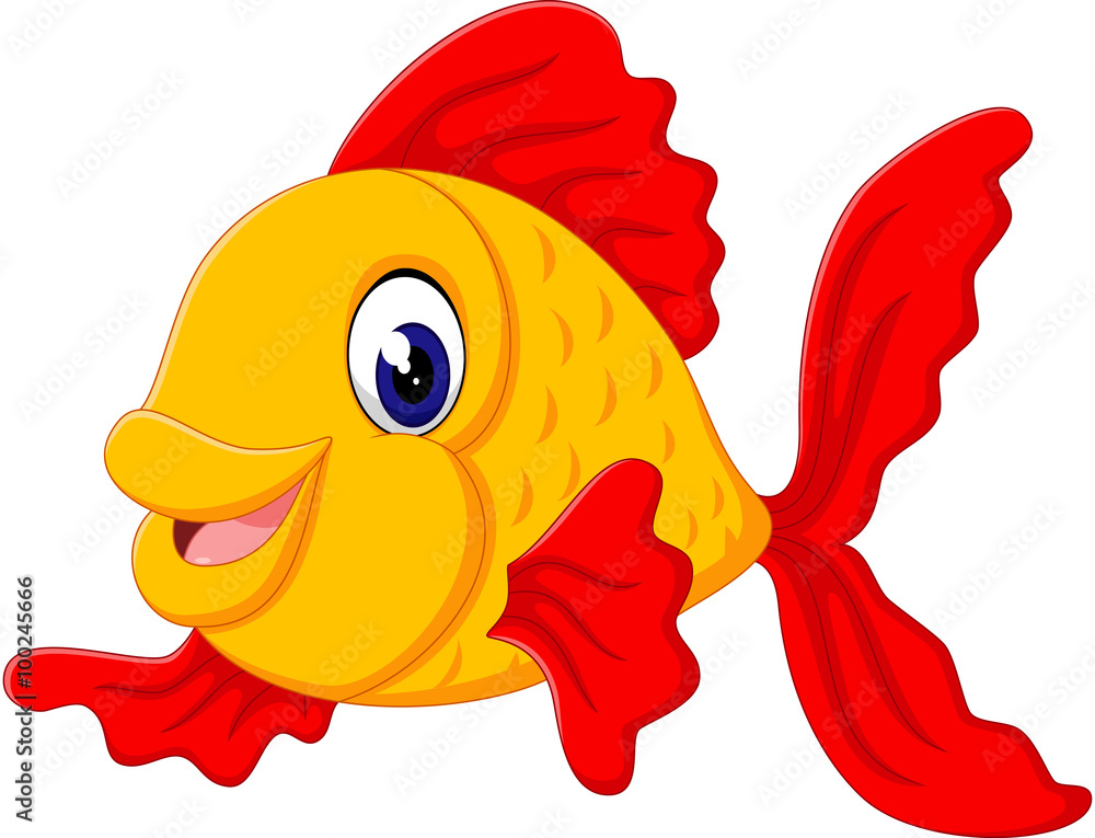 Fototapeta premium illustration of cute fish cartoon