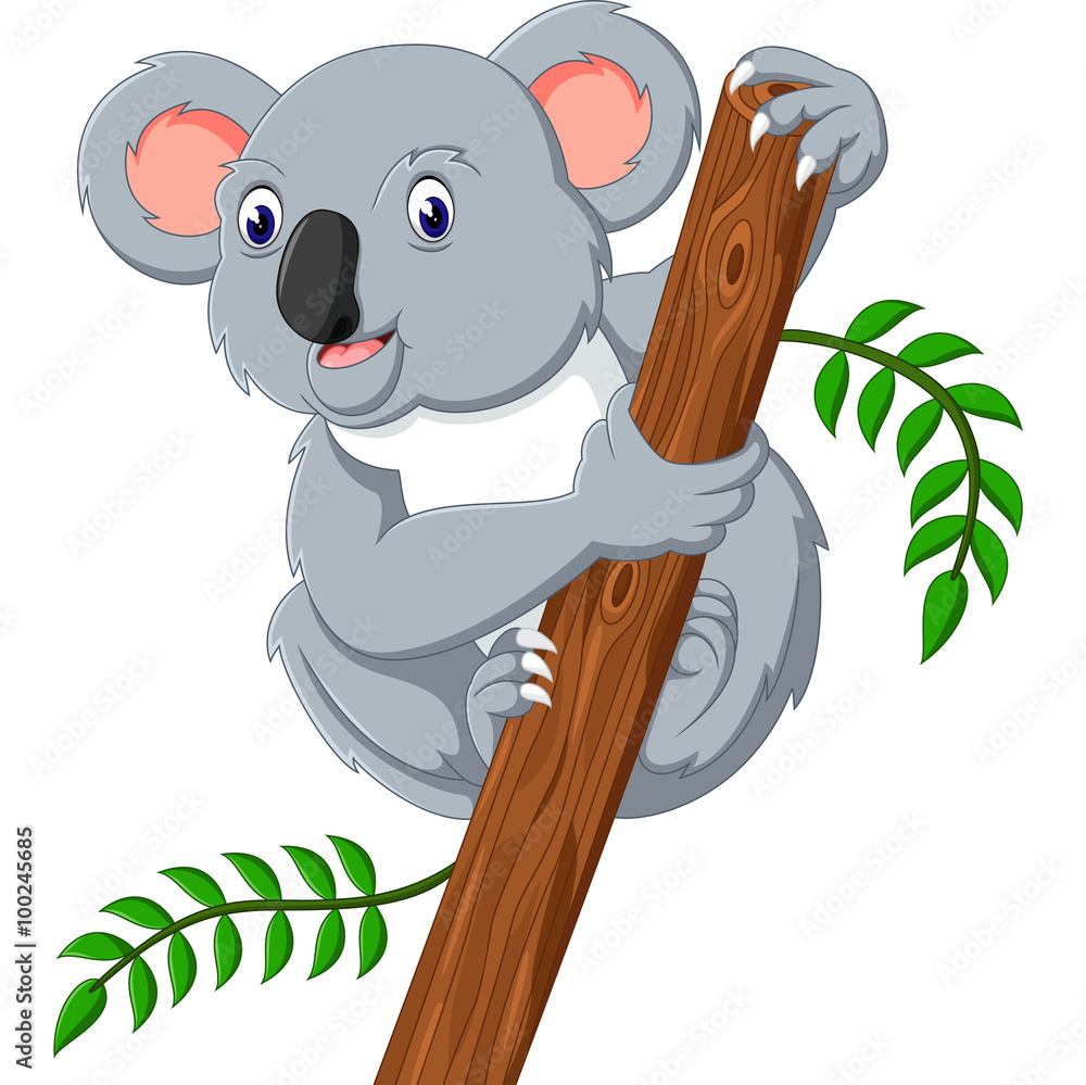 Fototapeta premium illustration of cute koala cartoon