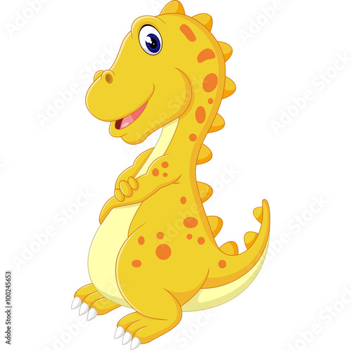 illustration of cute dinosaurus cartoon