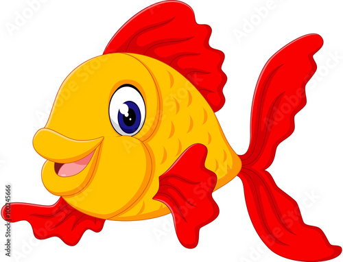 illustration of cute fish cartoon