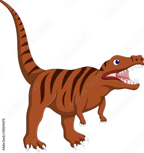 illustration of angry dinosaurus cartoon