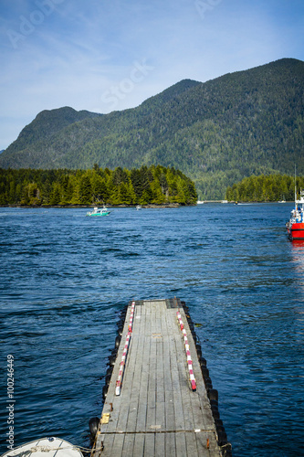 Empty Boat or Float Plane Dock in the Mountains