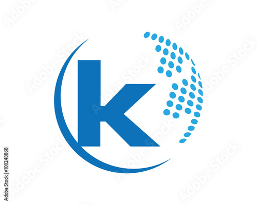 k Letter Digital Global Logo