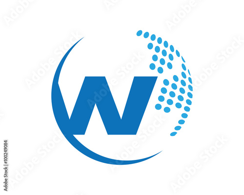 w Letter Digital Global Logo