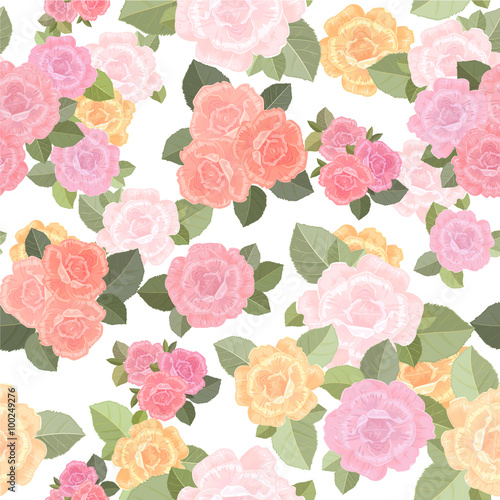 vintage seamless texture with roses