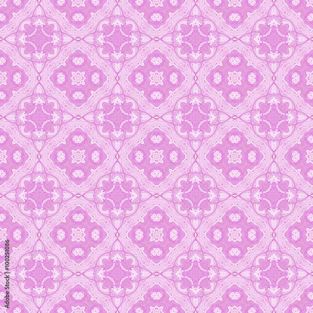 Seamless ornate pattern or background in pink