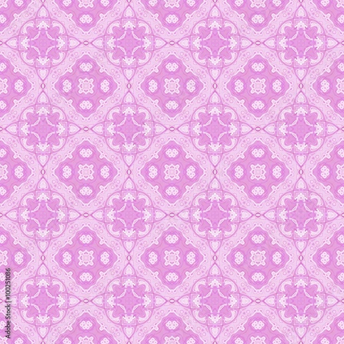 Seamless ornate pattern or background in pink