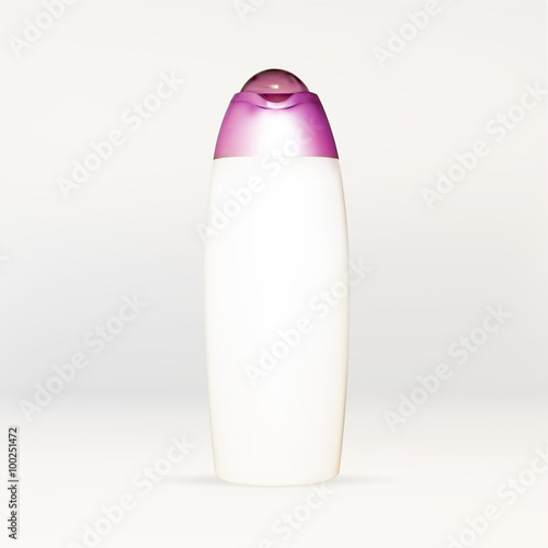 bottle tube of cream, lotion, white, empty, for applying your advertisement isolated vector new clean