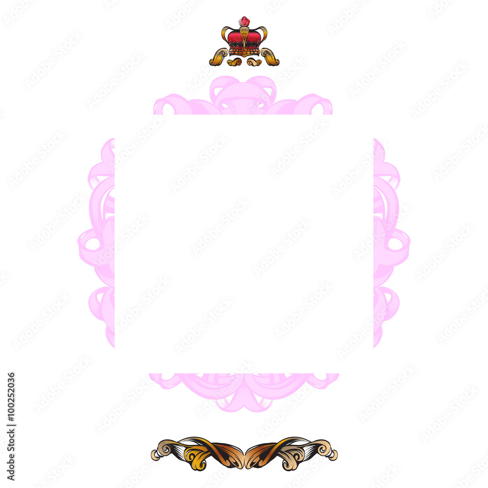 Fototapeta premium vintage baroque flowers vector, decor elements isolated