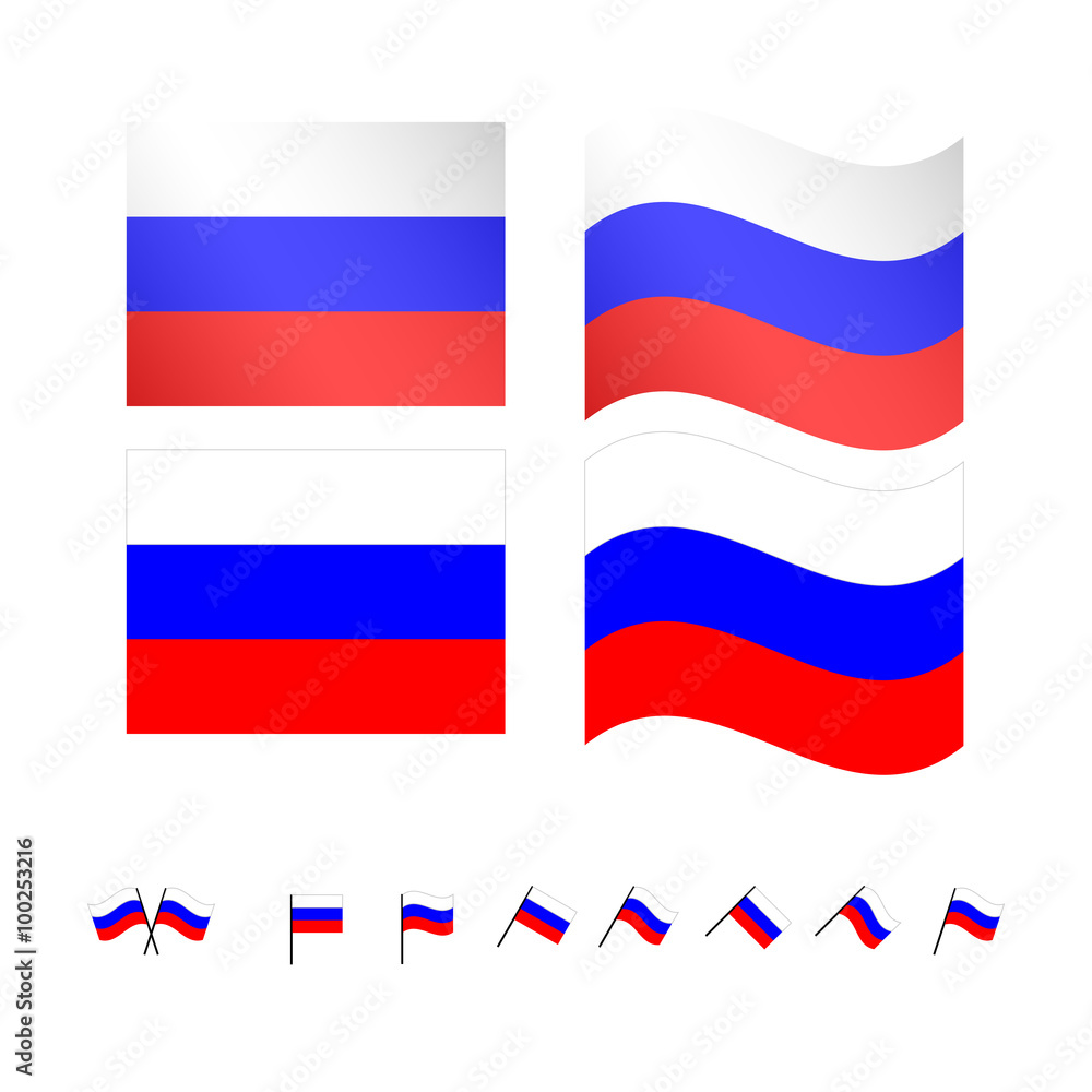 Russia Flags EPS10 Russia Flags EPS10