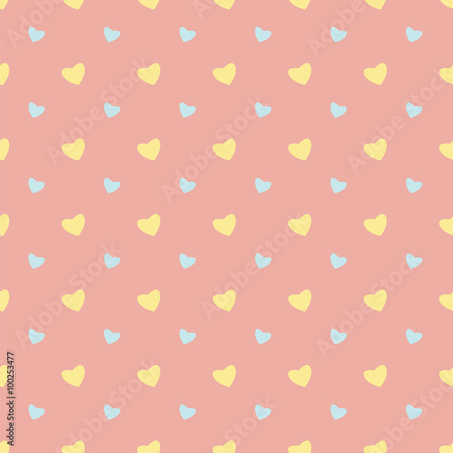 Seamless pattern with hearts for Valentine's Day