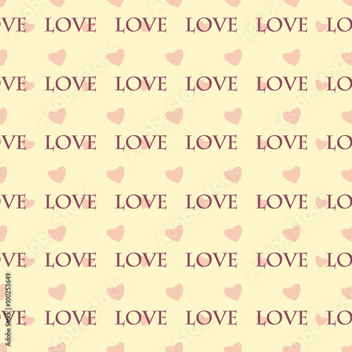 Seamless pattern with hearts for Valentine's Day