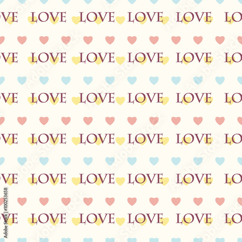 Seamless pattern with hearts for Valentine's Day