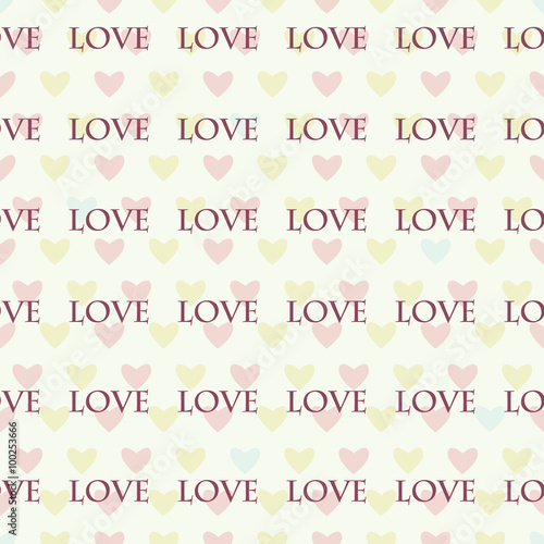 Seamless pattern with hearts for Valentine's Day