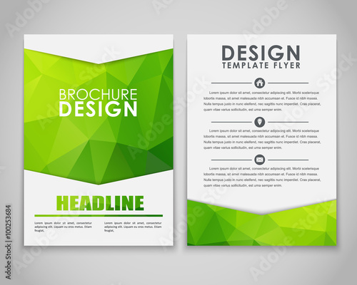 Design flyers and brochures polygonal