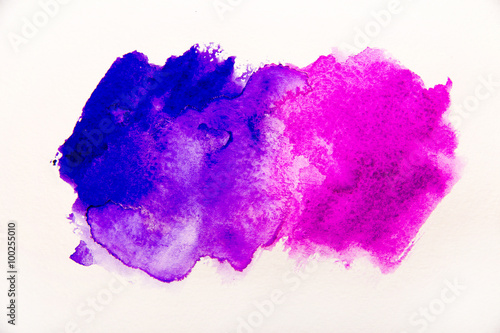 blue and violet spot water color