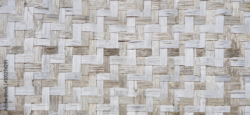 Wall of plaited bamboo strips square vernecular outdoor