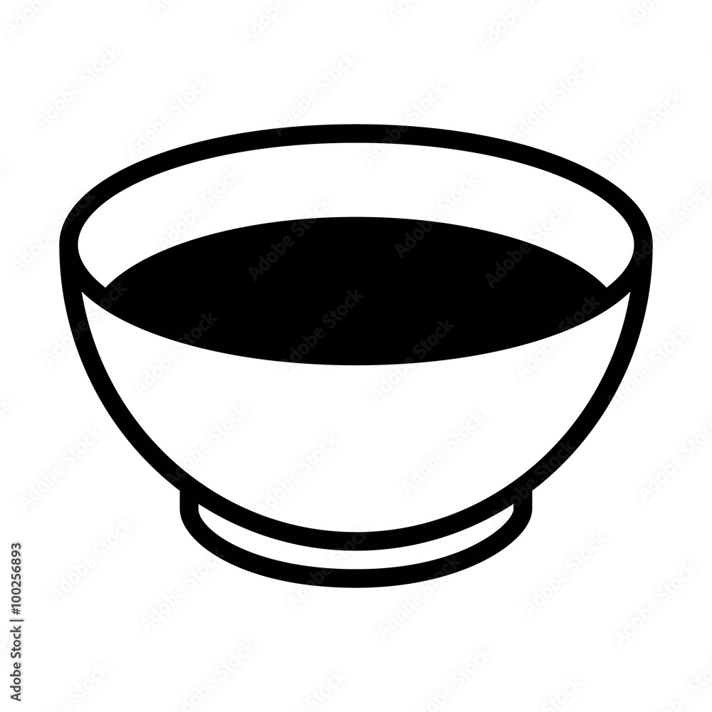Bowl of soup flat icon for apps and websites Bowl of soup flat icon for apps and websites