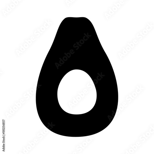 Avocado  / alligator pear fruit flat icon for food apps and websites