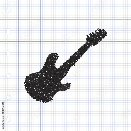 Simple doodle of a guitar