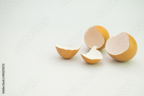 Broken egg isolated