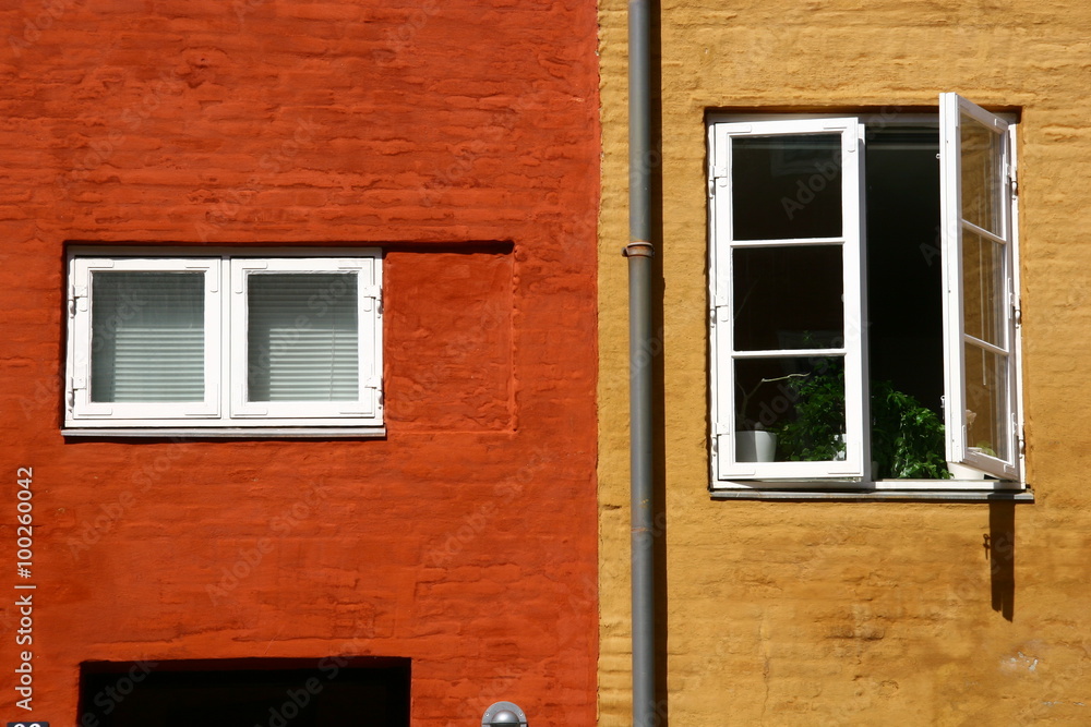 Bunte Häuser in Kopenhagen, Dänemark Bunte Häuser in Kopenhagen, Dänemark