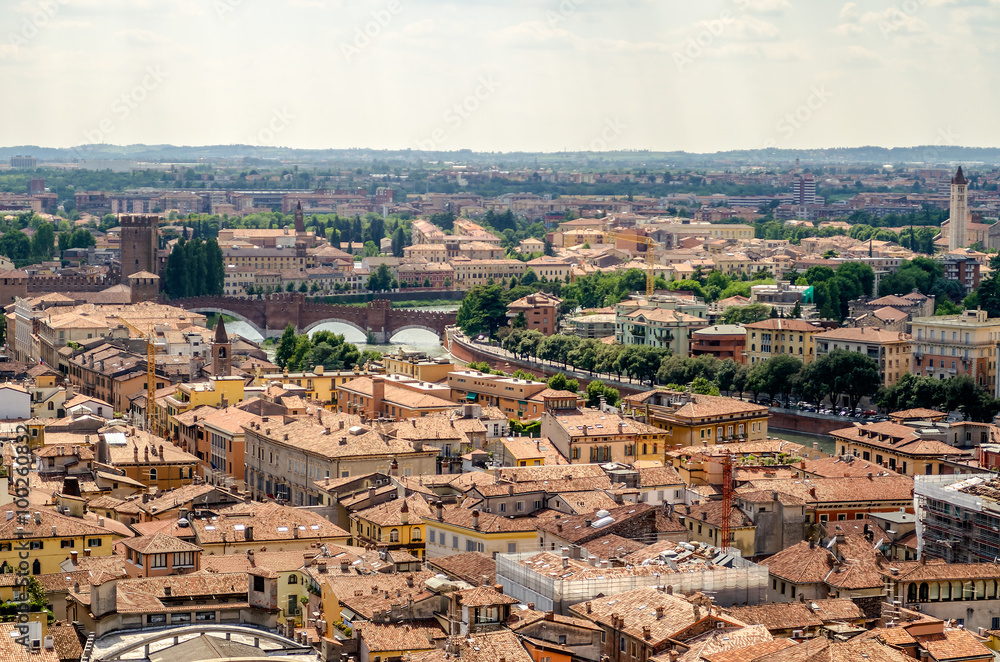 Panoramic View Over Verona, Italy