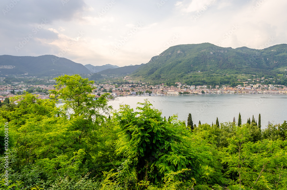 Panoramic View over the Town of Salo, on the Lake Garda, Italy