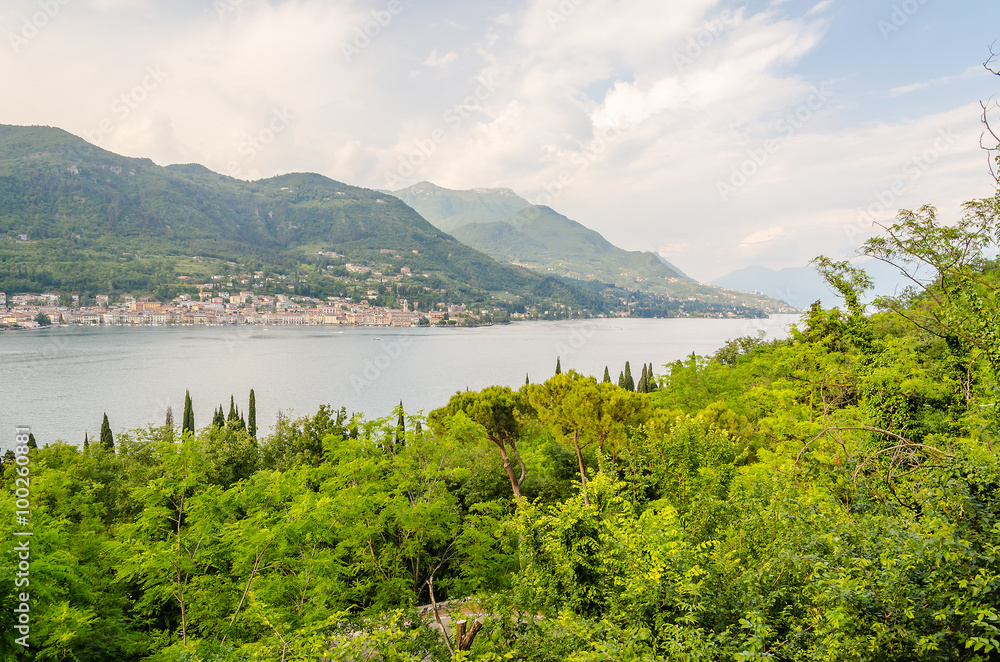 Panoramic View over the Town of Salo, on the Lake Garda, Italy
