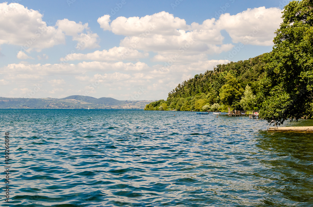 View over Bracciano Lake, Italy