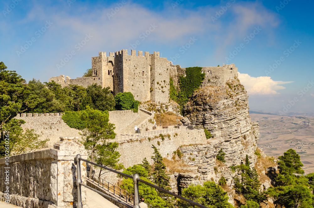 View over Medieval Castle of Venus in Erice, Sicily
