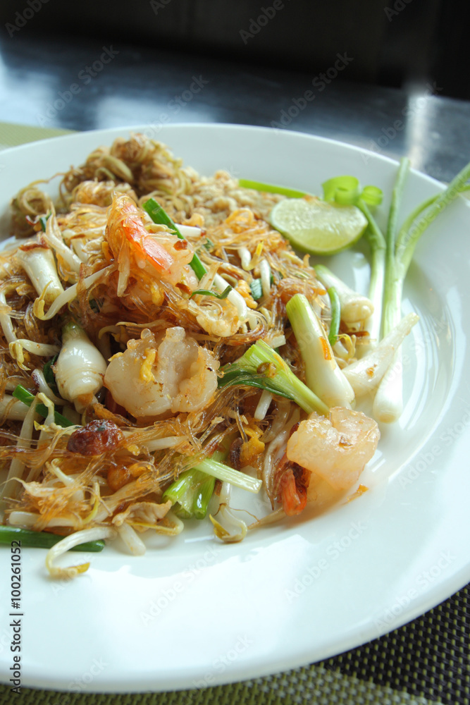Pad Thai, Thailand's national dishes, stir-fried rice noodles, T Pad Thai, Thailand's national dishes, stir-fried rice noodles, T