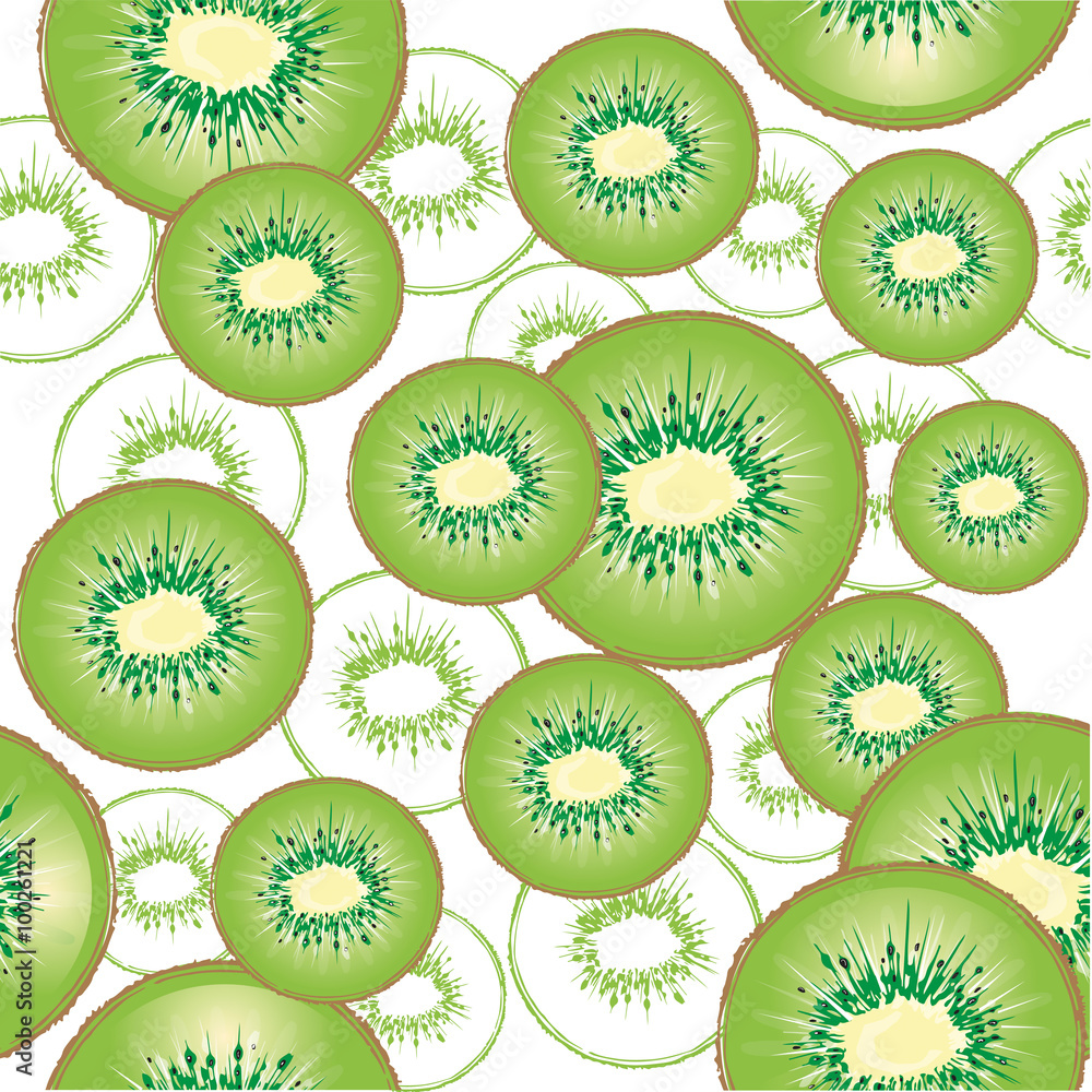 seamless pattern kiwi on a white background seamless pattern kiwi on a white background