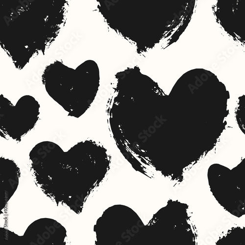 Hand Painted Hearts Pattern