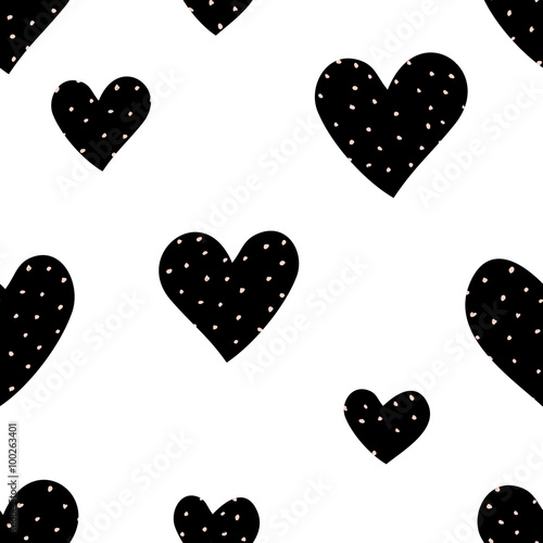 Hearts and Dots Pattern