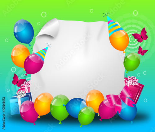 Cheerful birthday party background